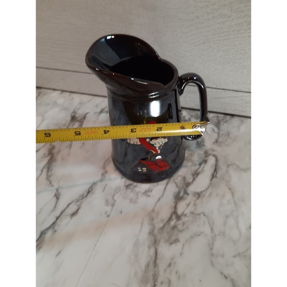 Vintage Crowing Rooster Redware Small Pitcher - Picture 4 of 5